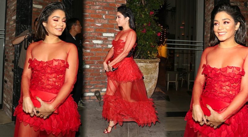 Vanessa Hudgens – Braless See-Through at Republic Records Party in Los Angeles