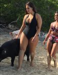Ashley Graham Black Swimsuit