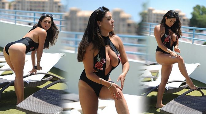Casey Batchelor Boobs Swimsuit