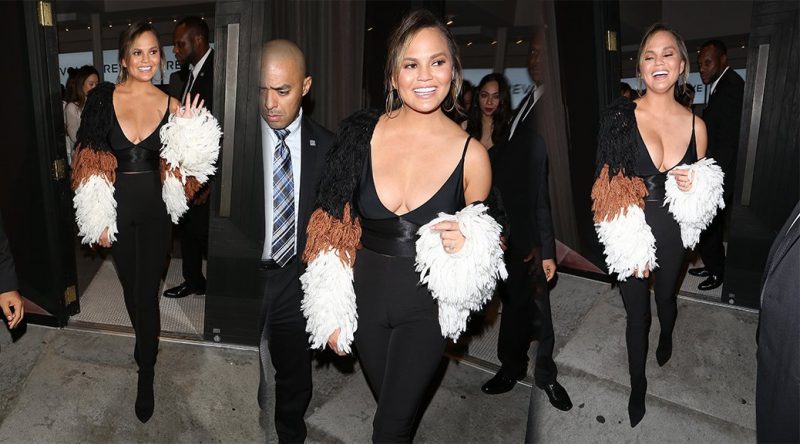 Chrissy Teigen – Revolve Lingerie Launch Party in West Hollywood