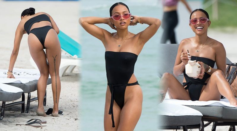 Karrueche Tran – Swimsuit Candids in Miami