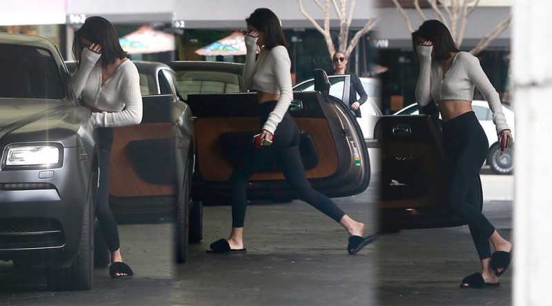 Kendall Jenner – Braless Candids in Los Angeles