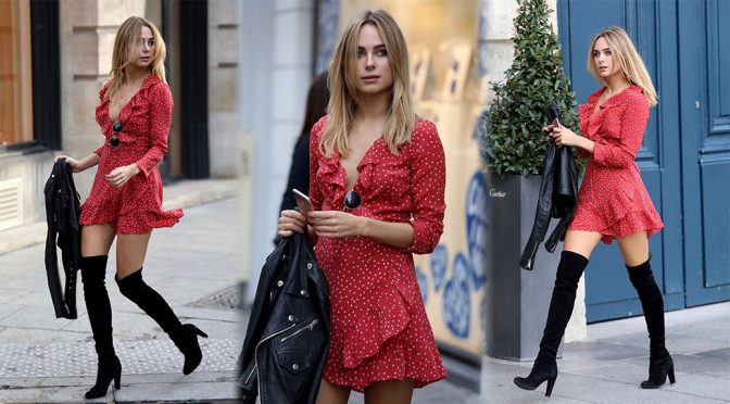 Kimberley Garner – Leggy Candids in Paris