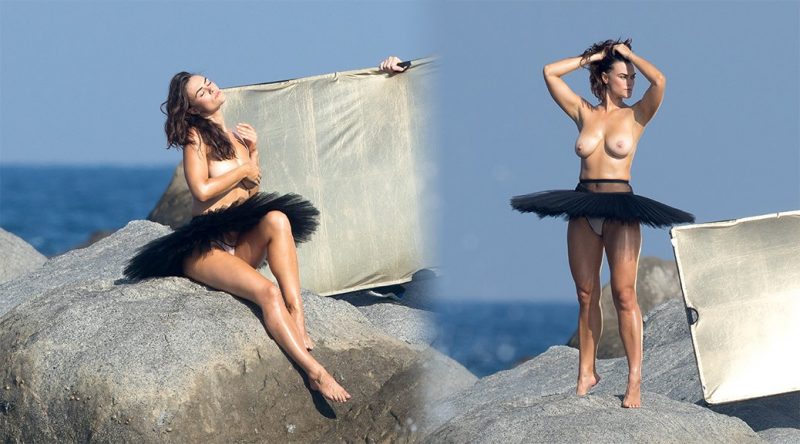 Myla Dalbesio – SI Swimsuit Topless Photoshoot Candids (NSFW)