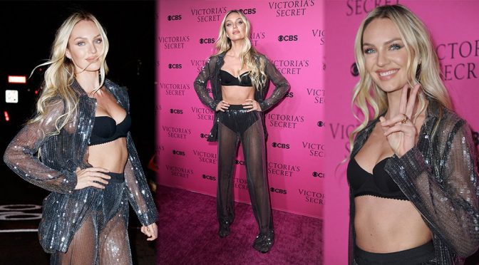 Candice Swanepoel – 2017 Victoria’s Secret Fashion Show Viewing Party