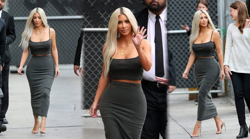 Kim Kardashian – Braless Candids in Los Angeles