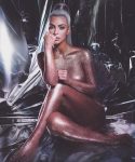 Kim Kardashian Naked Glitter