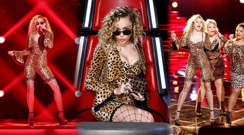 Miley Cyrus Performs Live on “The Voice” Show