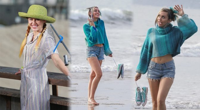 Miley Cyrus – Converse Photoshoot Candids in Venice Beach
