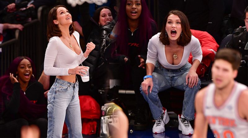 Bella Hadid – Cleavage Candids in New York