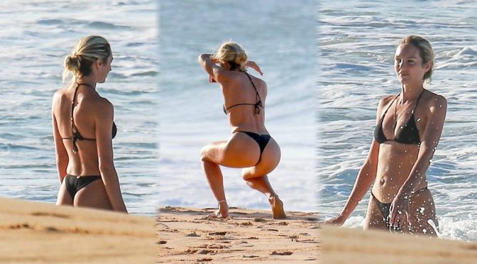 Candice Swanepoel – Bikini Candids in Vitoria