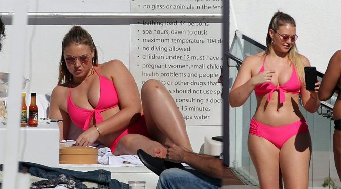 Iskra Lawrence – Bikini Candids in Miami