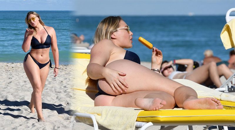 Iskra Lawrence – Bikini Candids in Miami