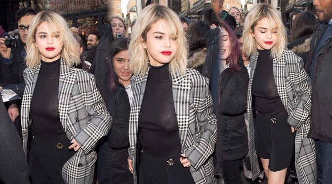 Selena Gomez – Braless See-Through Candids in London
