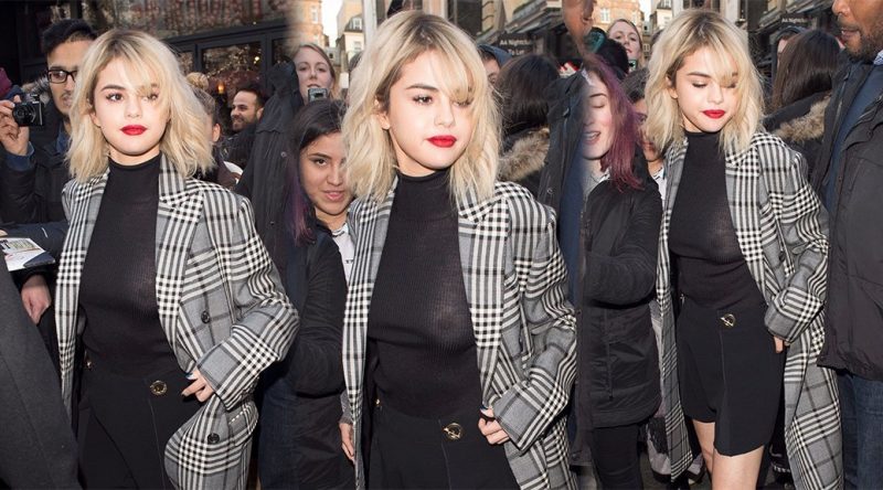 Selena Gomez – Braless See-Through Candids in London