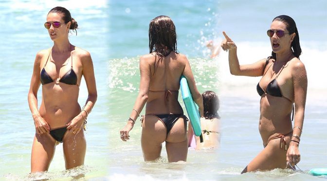 Alessandra Ambrosio – Bikini Candids in Brazil