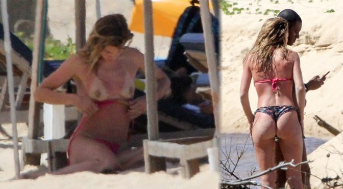 Doutzen Kroes – Topless Bikini Candids in Bahia (NSFW)