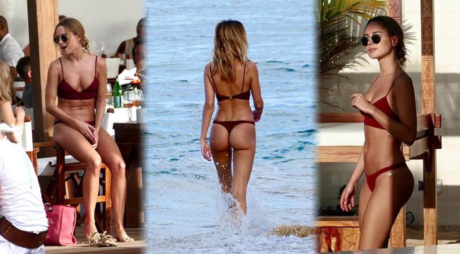 Kimberley Garner Thong Bikini