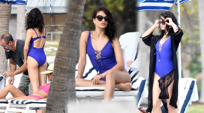 Shanina Shaik – Swimsuit Photoshoot Candids in Miami