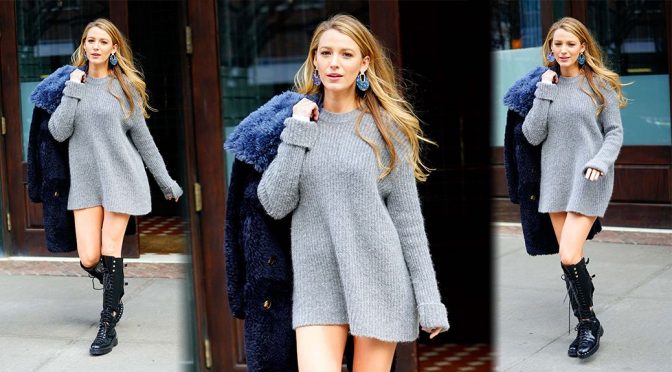 Blake Lively – Leggy Candids in New York