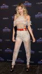 Joy Corrigan - Sheer top at Marvel's Black Panther Welcome to Wakanda NYFW Showcase in NYC