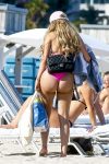 Alexa Dellanos Tiny Pink Bikini