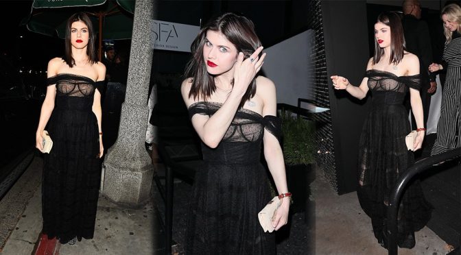Alexandra Daddario – Dior Addict Lacquer Plump Event in Los Angeles