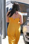 Ariel Winter wearing sheer yellow dress showing off black thong underneath