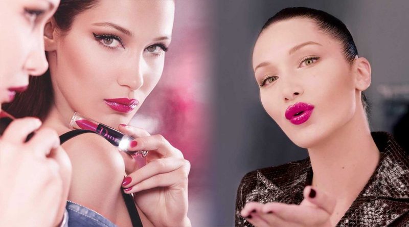 Bella Hadid – Dior Addict Lip Lacquer Plump Campaign 2018