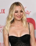 Kaley Cuoco Sheer Black Dress