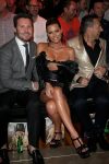 Sophie Monk sexy body wearing black leather dress