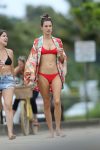 Alessandra Ambrosio Red Bikini