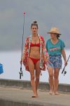 Alessandra Ambrosio Red Bikini