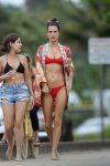 Alessandra Ambrosio Red Bikini