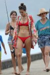 Alessandra Ambrosio Red Bikini