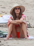 Alessandra Ambrosio Red Bikini