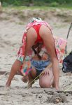 Alessandra Ambrosio Red Bikini