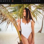 Aly Raisman White Swimsuit