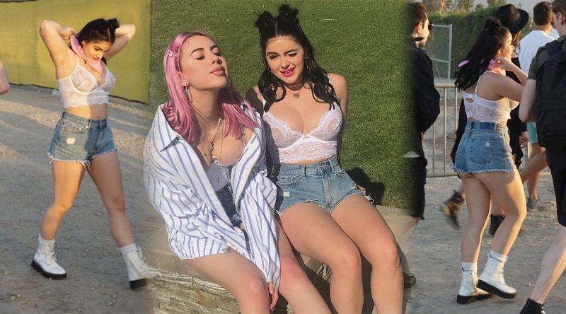 Ariel Winter – Cleavage Candids at Coachella in Indio