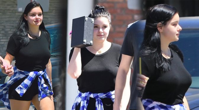 Ariel Winter – Braless Candids in Studio City