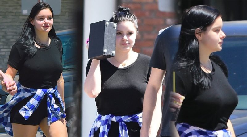 Ariel Winter – Braless Candids in Studio City