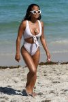 Christina Milian Sexy White Swimsuit