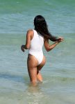 Christina Milian Sexy White Swimsuit