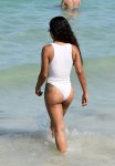 Christina Milian Sexy White Swimsuit
