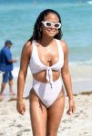 Christina Milian Sexy White Swimsuit