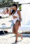 Christina Milian Sexy White Swimsuit