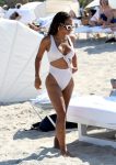 Christina Milian Sexy White Swimsuit