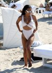 Christina Milian Sexy White Swimsuit