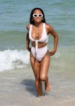 Christina Milian Sexy White Swimsuit