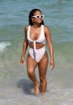 Christina Milian Sexy White Swimsuit